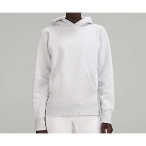 Lululemon Loungeful Hoodie Heathered Core Ultra Light Grey Size 4